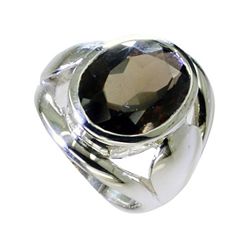 Bague quartz fumé ovale en argent pour vos looks quotidiens