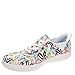 Skechers BOBS Skip Cute-Gold Motive Women's Slip On, 8 B(M) US, White-Multi