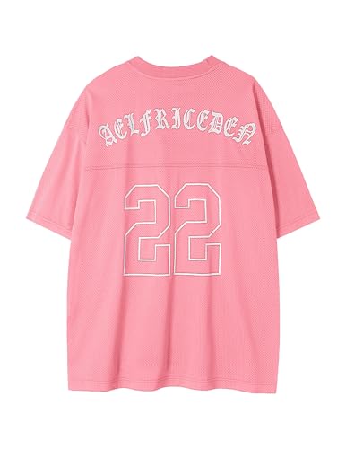 Aelfric Eden Mens Jersey Shirts Mesh Print Number Unisex Oversized Graphic Tees Short Sleeve Casual T Shirt Y2k Tops