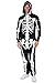 Tipsy Elves Halloween Skeleton Costume Jumpsuit with Front and Back Skeleton Bone Print for Men Size X-Large