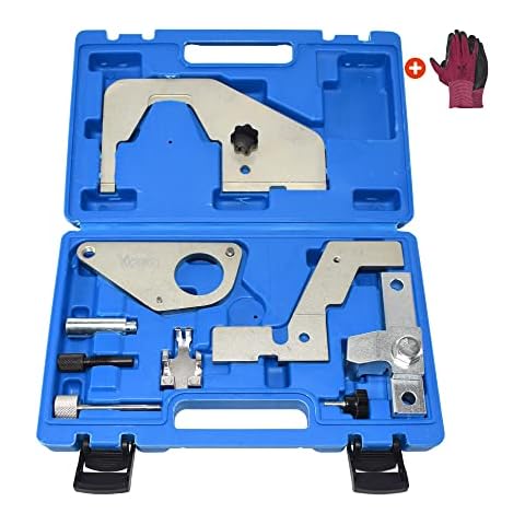 Yuesstloo Engine Camshaft Timing Locking Tool Kit, Compatible with Jaguar Land Rover Evoque 2.0T, Ford Focus Mondeo Lincoln 2.0 SCTi Ecoboost Ti-VCT, 2.3T Mustang 303-1594 303-1595 303-1565 303-1504 Cover