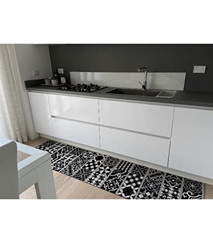 Tappeto Passatoia da Cucina Antiscivolo Nero