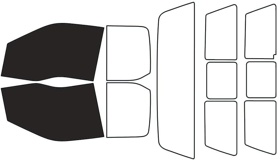 Rvinyl Window Tint Kit Compatible with Ford F-350 2017-2023 2 Door Super Cab - Black 20% - Single Ply No Bubble Film - Do it Yourself Vehicle Front Precut Kit