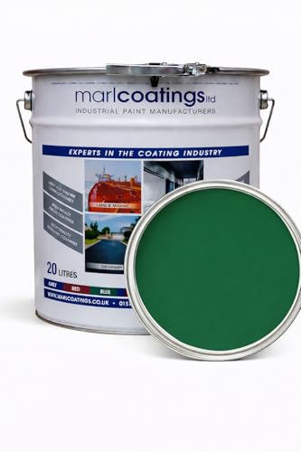 marlcoatings Heavy Duty Hardwearing Polyurethane Concrete Industrial (20L Mid Green) Semi Gloss Floor Paint, Great for Garages, Car showrooms, Factories and Many other uses.
