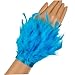 Gcroet 2Pcs Blue Feathers Wrist Cuff for Women Cute Fashion Feathers Cuffs Cosplay Wristband Arm Warmer for Party Halloween Costume...