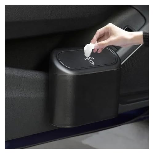 Cubo de basura para coches universal y resistente con tapa hermética 2
