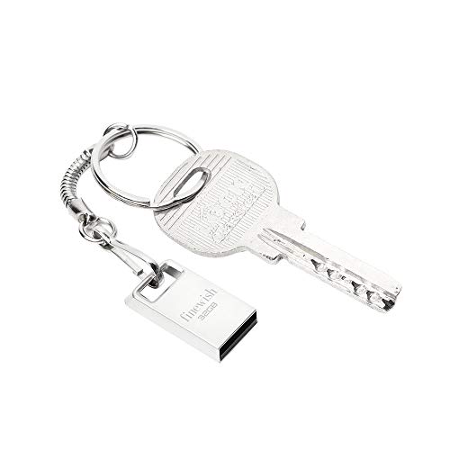 HAODIUSB88 Memory Stick 32 GB, Mini USB Stick 32 GB Waterproof Pen Drive Portable USB Flash Drive 32GB with Key Ring for PC Laptop Computers Tablet etc (Silver) - Image 5