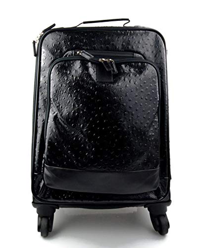 Valise trolley voyage en cuir noir pour accompagner chacune de vos aventures