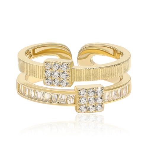 Bagues or pour pouce femme le cadeau idéal avec un anneau double couche luxe baguette