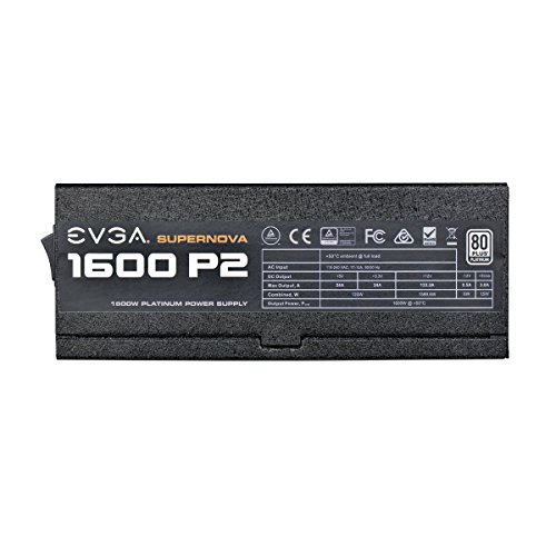 Image of EVGA Supernova 1600 P2 80+ Platinum, 1600W ECO Mode Fully Modular NVIDIA SLI and Crossfire Ready 10 Year Warranty Power Supply 220-P2-1600-X1