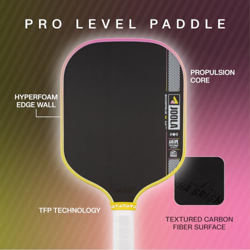 Image of JOOLA Pro IV Pickleball Paddles - Raw Carbon Fiber Surface - Perseus, Hyperion, Scorpeus & Magnus Shapes - 14mm /16mm - Tech Flex Power - Propulsion Core - Wide or Elongated - UPA-A and USAP Approved