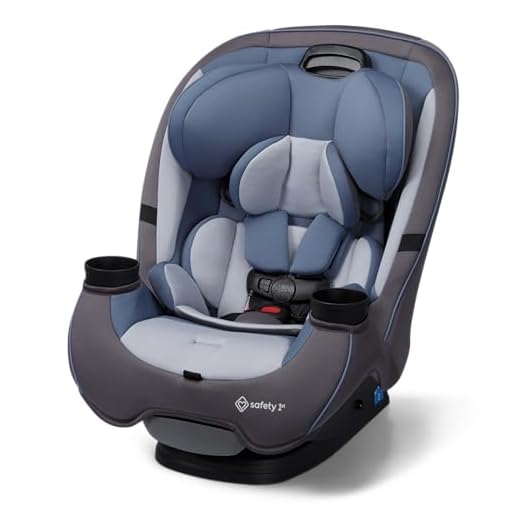 Safety 1st Grow and Go All-in-One Slim Convertible Car Seat, Rear Facing, 5-40 lbs, Forward Facing (30–65 lbs), High Back Booster Seat 40-100 pounds, Alaskan Blue