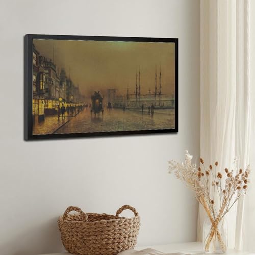 Toile Glasgow Docks par Grimshaw 30x45 cm pour déco bureau