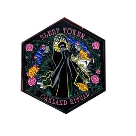 Sleep Token Ritual Coin, Tour 2025 Collectible, Hexagonal Design with Floral Art (Oakland Ritual Coin)