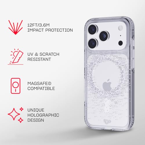 Tech21 EvoSparkle Case for iPhone 17 Pro – Focus | Slim Protective Case | Impact Protection | MagSafe Compatible by tech21 - Used condition - Image 6