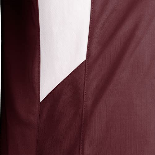 CHAMPRO Jersey de beisebol xadrez, pequeno juvenil, marrom, branco