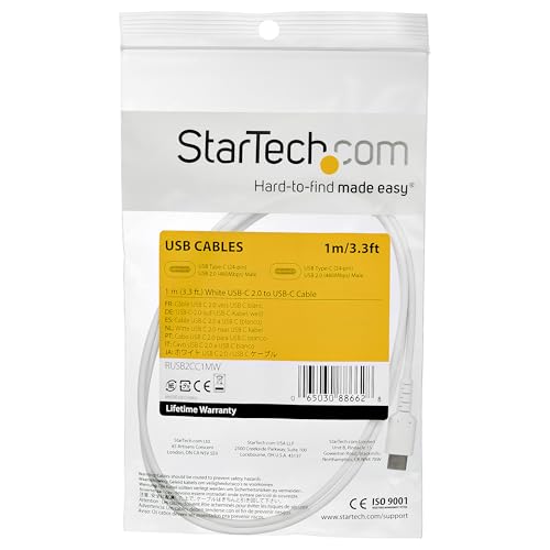 StarTech.com Câble de Charge Rapide USB C de 3m Charge et Synchronisation PD USB 2.0 Certifié USB IF Cordon de Charge USB C 3 USB - vue 8