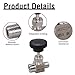 Napredak Gas Needle Valve 1/4 NPT Female x 1/4 NPT Male, Stainless Steel Industrial Control Valves for Oil and Water, 1PC
