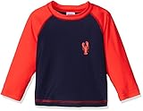 Egg by Susan Lazar Boys Ronan Rash Guard, Red, 12M