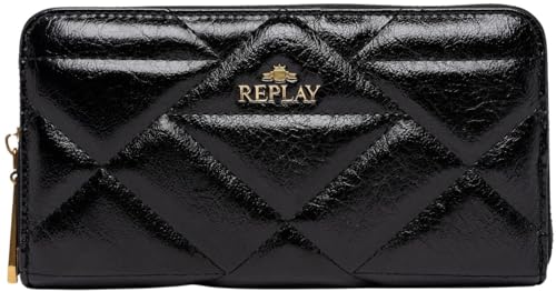 Replay Damen Portemonnaie mit Münzfach, Schwarz (Black 0098), OneSize