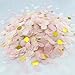 FRXVUC 3000 Pièces Confettis Roses 1cm Rond 50g Doré Points de Confettis Roses pour Décoration de Ballon Mariage Saint Valentin Décoration de Table Fête d'Anniversaire