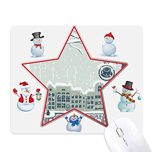 Tapis de souris motif oiseau et neige pour créer un bureau d'hiver cosy