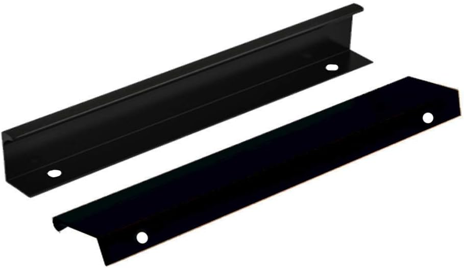 Modern Style Finger Edge Pull, Tiberham 2 Pack Heavy Duty Matte Black Door Handles, Concealed Finger Pull Handle for Home Kitchen Door Drawer Cabinet (255 mm Hole Centre)