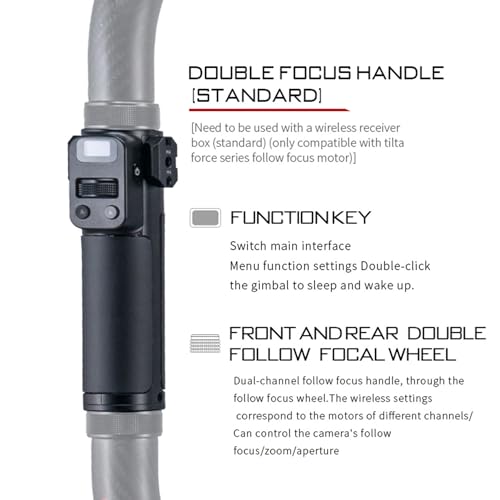 Image of Tilta Advanced Ring Grip Compatible with RS2 /RS 3 Pro Gimbal, with Remote Control Handle Dual Channel Wireless Lens Control Handle Wireless Control Receiver Module - Black TGA-ARG