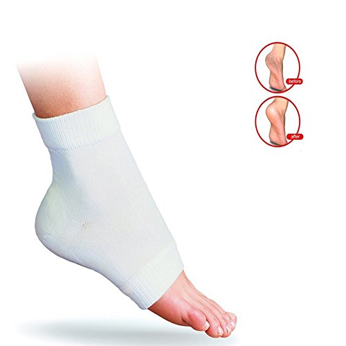Open Toe Socks Gel Cracked Heel Socks Plantar Fasciitis Insole Moisturizing Sleeve Soft Compression Day Night Pain Relieve Feet Care 