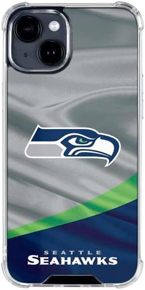 Skinit Clear Phone Case Compatible with iPhone 15 Plus - Officially Licensed NFL Seattle Seahawks Design