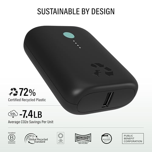 Nimble Champ Lite Portable Charger, 5200mAh Fast Charging Power Bank 15W USB C and A Port with Cable, Travel Essential Battery Pack for iPhone Galaxy Pixel MacBook iPad Kindle Airpod Laptop Tablet