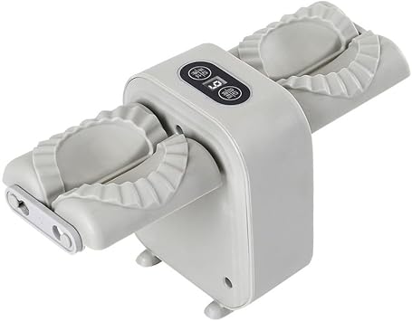 DAZZLEEX Fully Automatic Electric Dumpling Making Machine,1000mAh Electric Ravioli Shaper Easy to Use Automatic Dumpling Maker Sealed DumplingsGrey