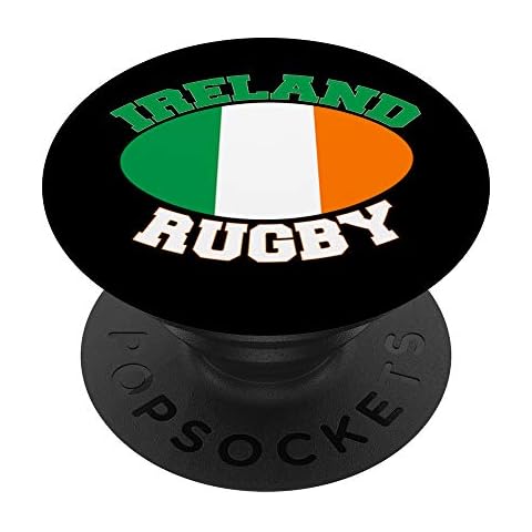 Ireland Flag Rugby Ball Sports Players Irish Gifts PopSockets Grip and Stand for Phones and Tablets Cover