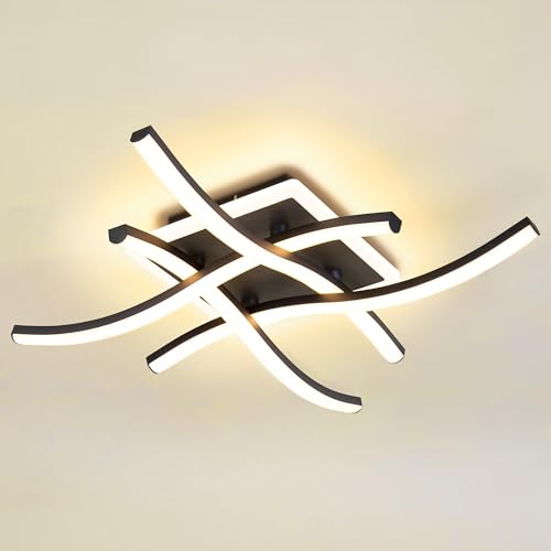 MELAYR Lámpara de Techo LED Moderna 29W 3000K/4500K/6500K Plafón 2900lm CRI≥80 Lampara para Salón