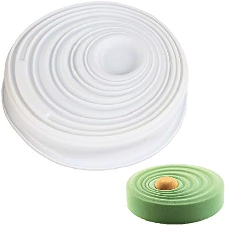 FINEDECOR Handmade Drop Wave Shape Silicone Mousse Cake Mould, Drop Wave Shape Mousse Cake Mould, Non-stick Easy Release Spiral Tray for Baking, Dessert, Biscuit and Soap, FD 3174