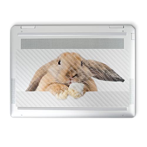 Image of MightySkins Carbon Fiber Skin Compatible with HP Spectre x360 14 inch (2022) Full Wrap Kit - Lop Bunny | Protective, Durable Textured Carbon Fiber Finish | Easy to Apply | Made in The USA