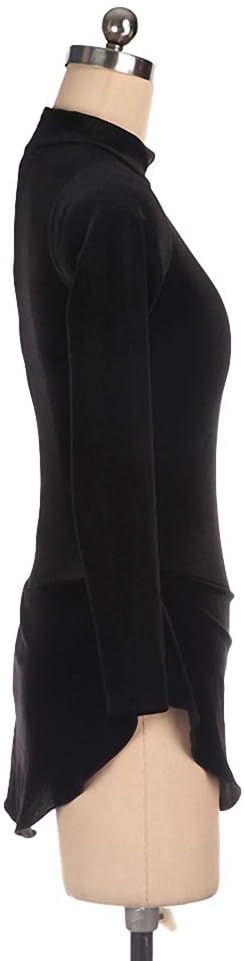Girls's Ice Skating Dress Solid Color Velvet Children Handmade Dance Figure Leotards for Performance
