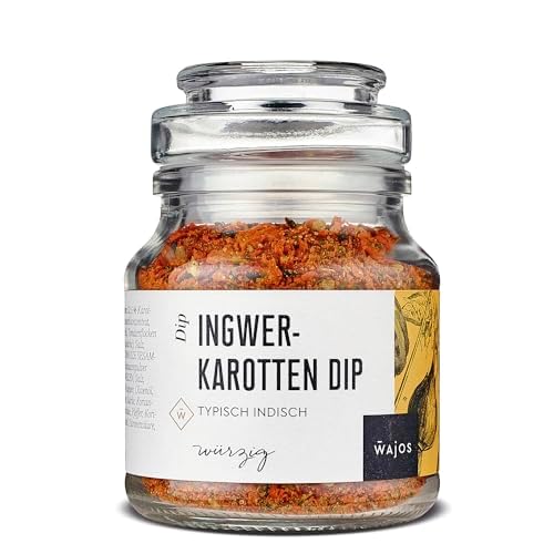 Wajos Ingwer-Karotten Dip vegan, 105g: typisch indische Dips selber machen, Alternative Würzmischung zu indischen Gewürzen