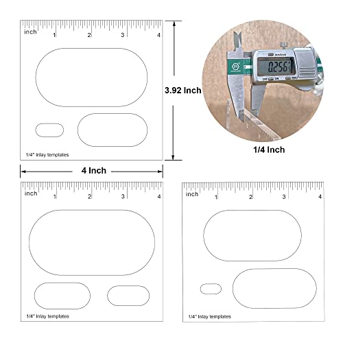 9 In 3 Grommet/Oval Inlay Templates, Decorative And Router Templates For Woodworking (3 Pack Oval) #TOP1
