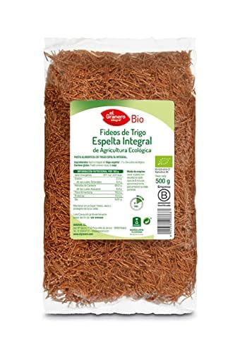 Espagueti de Trigo Duro 100% Integral | Sémola Completa | Certificación BIO/Orgánico | Formato 500g