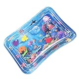 Tapete de juego acuático boca abajo: este es un gran disfrute sensorial que promueve el desarrollo del cerebro y la fuerza muscular del cuerpo para los bebés, tapetes para bebés para jugar en el piso Alfombra de juego plegable para bebé: hecha de mat...