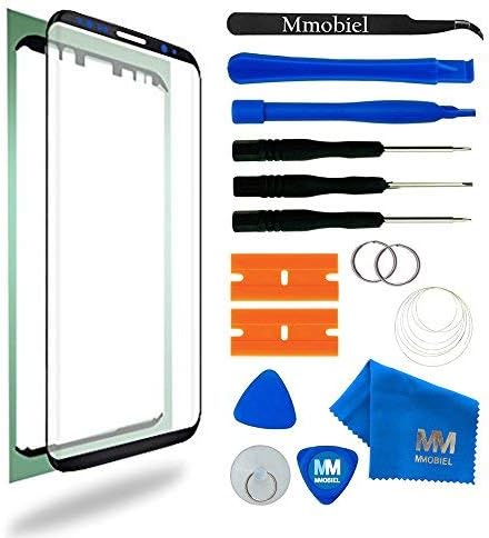 MMOBIEL Front Glass Repair Kit Compatible with Samsung Galaxy S8 Plus - 6.2 inch 2017 - Lens Screen Replacement Repair Kit - Incl. Toolkit - Black