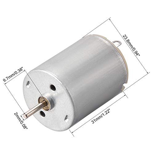 Uxcell Dc Motor 3V 19000Rpm 0.7A Electric Motor Round Shaft For Rc Boat Model Diy Hobby 2Pcs #TOP2