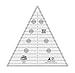 Creative Grids 9.5" Triangle Squared Quilting Ruler Template CGRTMT2