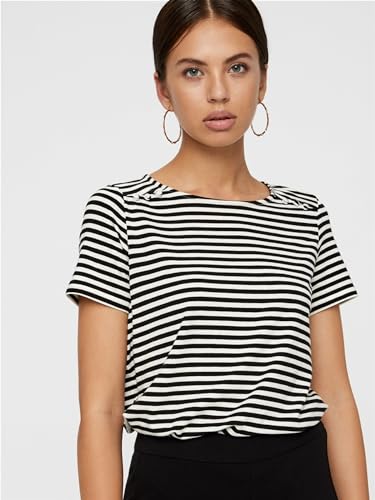 Vero Moda Vmkamma Mr Flared Jersey Pant Ga Noos, Pantaloni Donna, Nero, Xs / 30L - 3