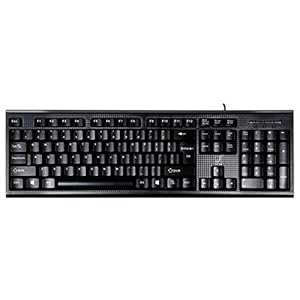 45532rr Tastiera ZGB Q9 104 Chiavi USB Wired Keyboard Griglia Texture Generale Gaming Office (Nero) (Color : Black)