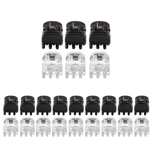 Pinzas pequeñas BokWin, claras y negro brillante, 24 pzas miniatura 7
