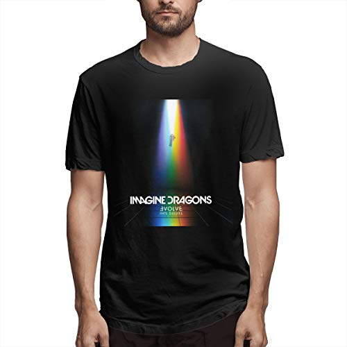 Imagine-Dragons E-volve Men's T-Shirts Short Graphic Tees Black M