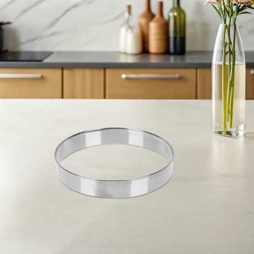 Anillo de pizza de acero inoxidable Healeved, accesorio duradero para pasteles 8