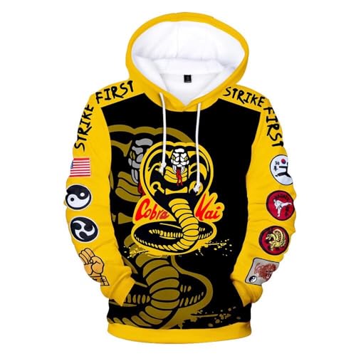 XIAMUSZ Karate Hoodie Cosplay Costume 3D Pullover Sweatshirt (L, Color 1)